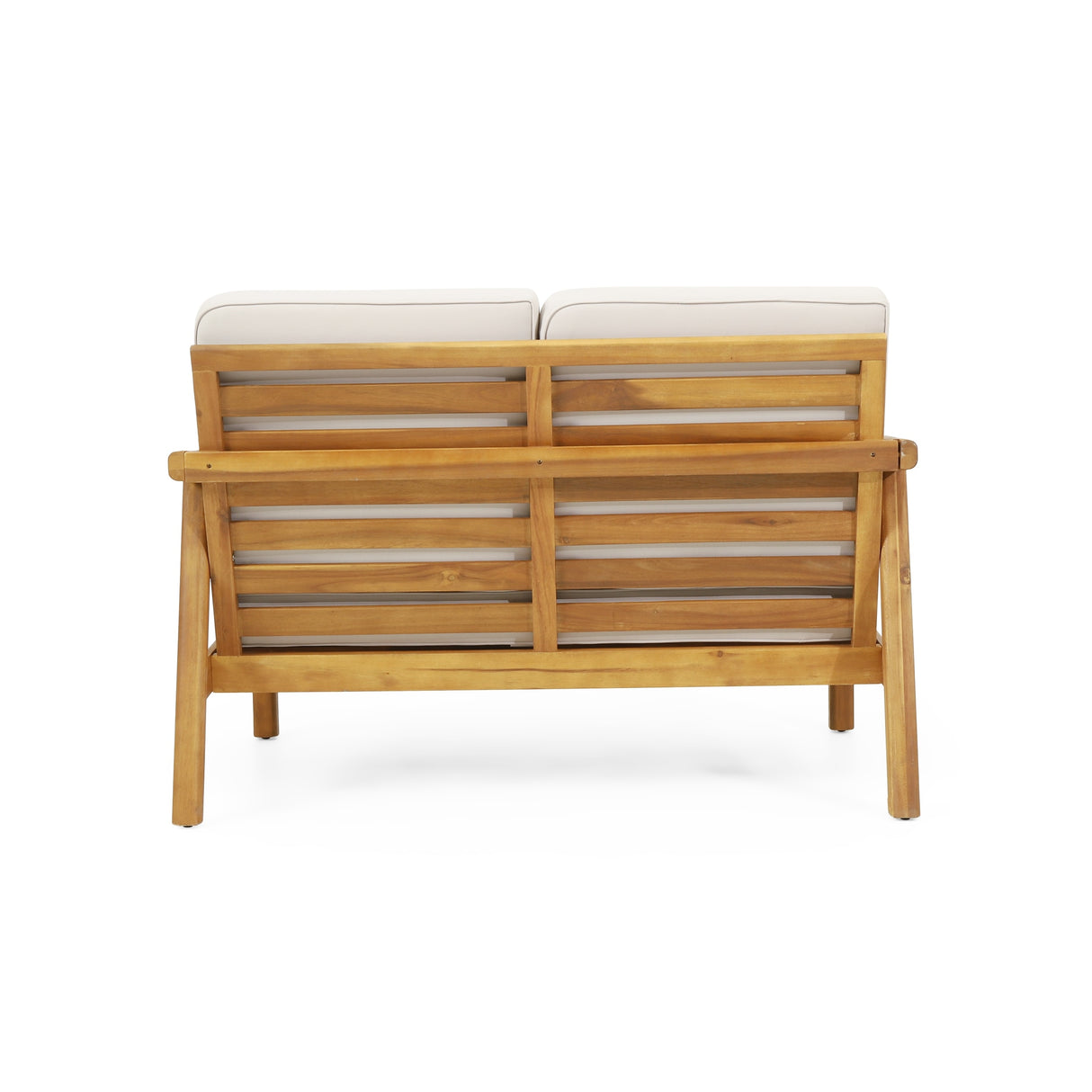 Verdugo Outdoor Outdoor Acacia Wood 4 Seater Chat Set with Cushions by Christopher Knight Home