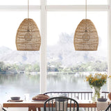 Veremund Light Bell Pendant Wicker Rattan Light - 19.7" x 15.7"