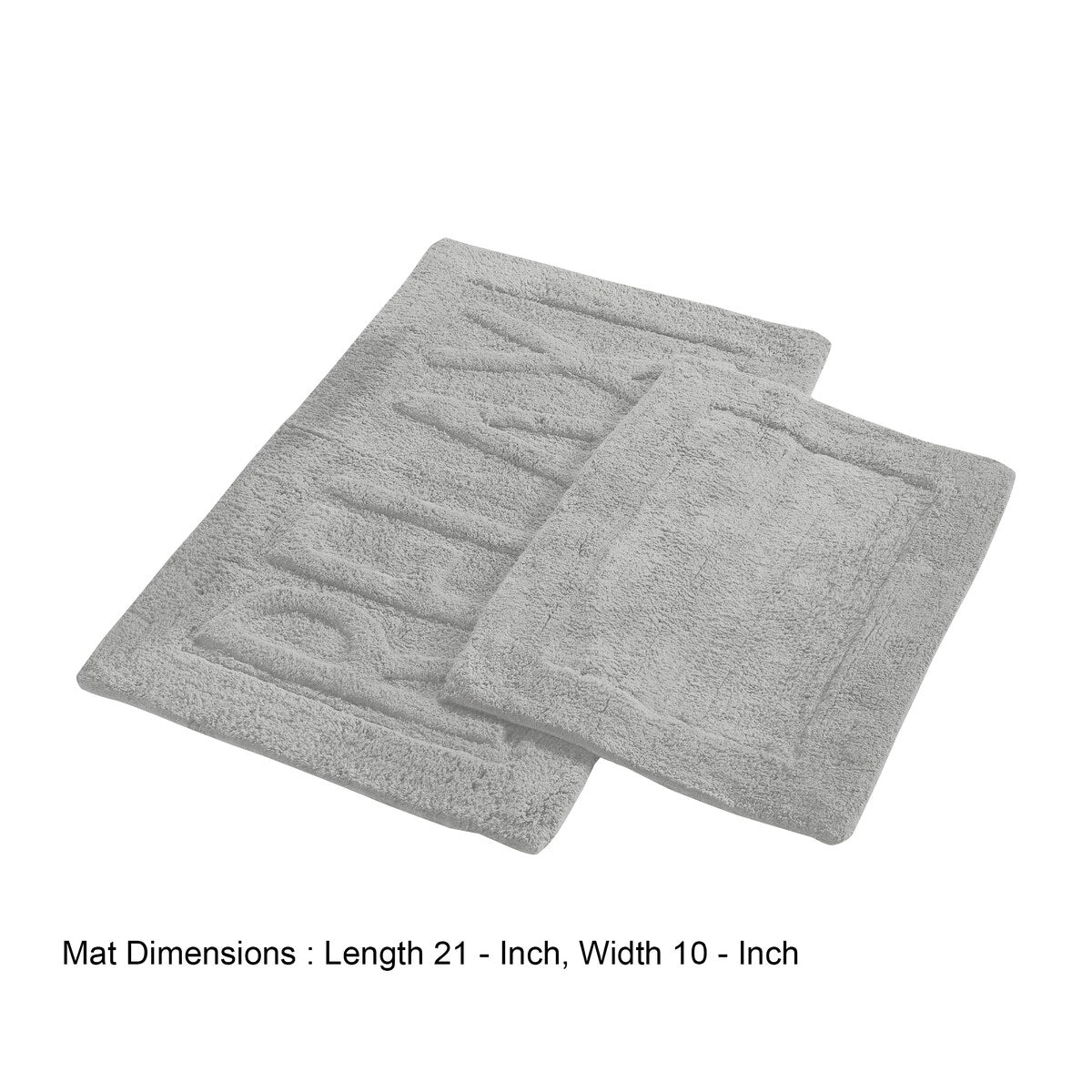 Veria 2 Piece Bath Mat with RELAX Sculpted Details, The Urban Port, Gray