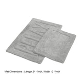 Veria 2 Piece Bath Mat with RELAX Sculpted Details, The Urban Port, Gray