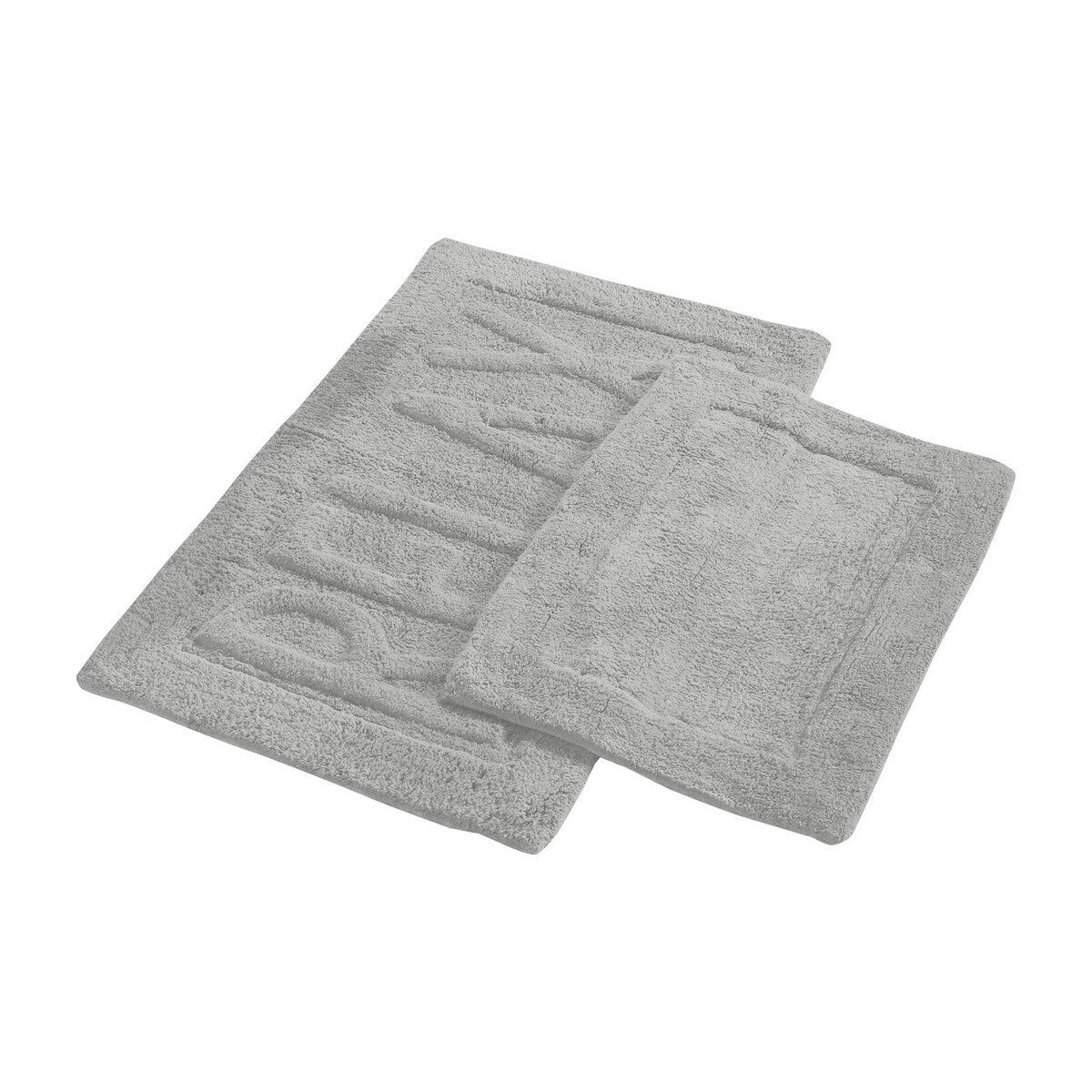 Veria 2 Piece Bath Mat with RELAX Sculpted Details, The Urban Port, Gray