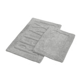 Veria 2 Piece Bath Mat with RELAX Sculpted Details, The Urban Port, Gray