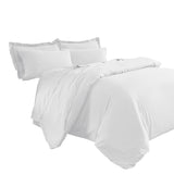 Veria 2 Piece Pre Washed Fabric Twin Duvet Set The Urban Port, White