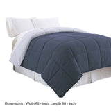 Veria Microfiber Twin Comforter with Stitched Block Pattern The Urban Port, Blue