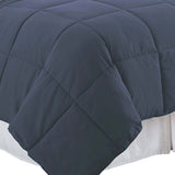 Veria Microfiber Twin Comforter with Stitched Block Pattern The Urban Port, Blue