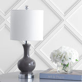 Vermont 22" Glass/Metal LED Table Lamp, White (Set of 2) by JONATHAN Y