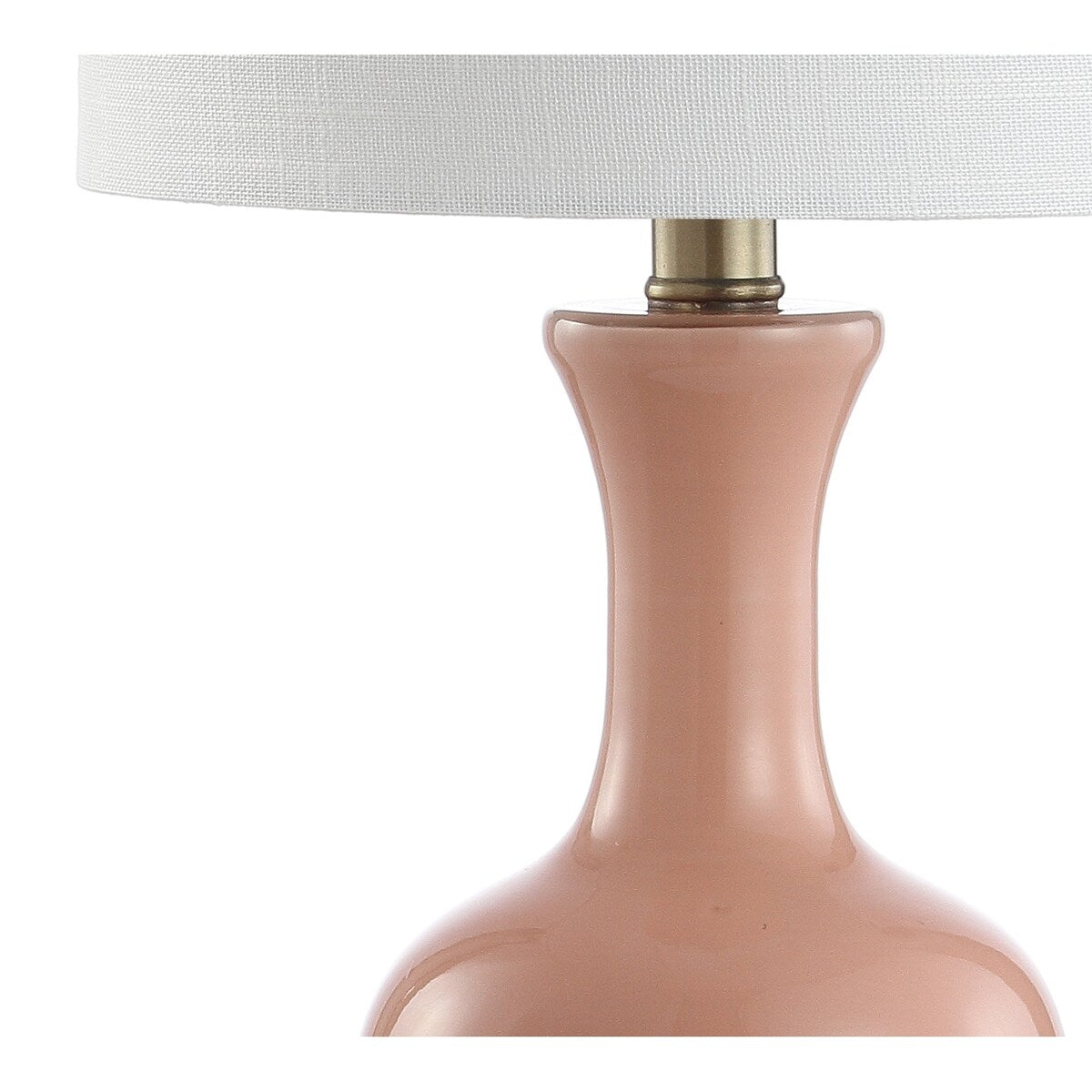 Vermont 22" Glass/Metal LED Table Lamp, White (Set of 2) by JONATHAN Y