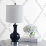 Vermont 22" Glass/Metal LED Table Lamp, White (Set of 2) by JONATHAN Y