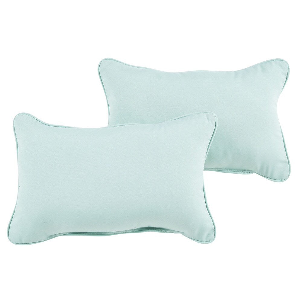 Verne Aqua Indoor/ Outdoor 13 x 20-inch Corded Pillow Set