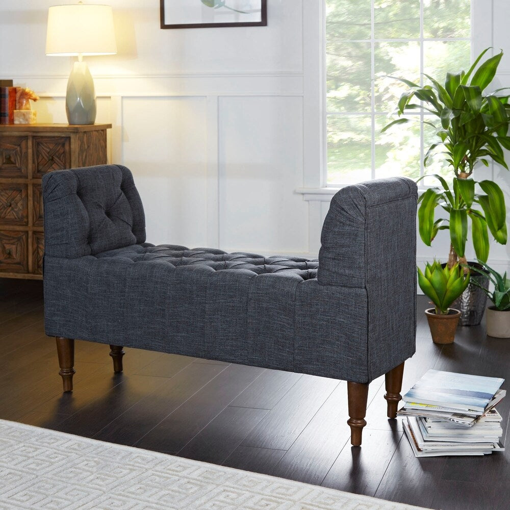 Verne Farmhouse bench with Armrests