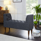 Verne Farmhouse bench with Armrests
