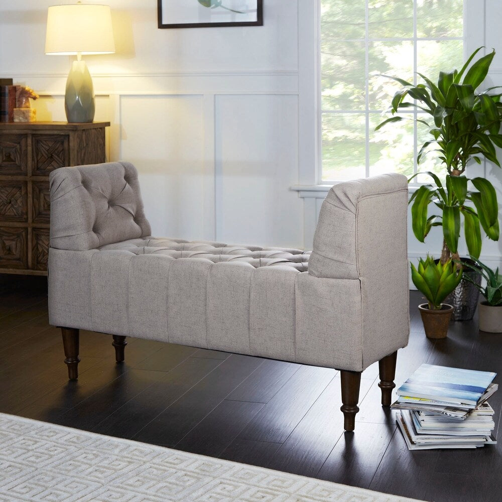 Verne Farmhouse bench with Armrests
