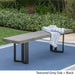 Verona Outdoor Light-Weight Concrete Dining Bench by Christopher Knight Home