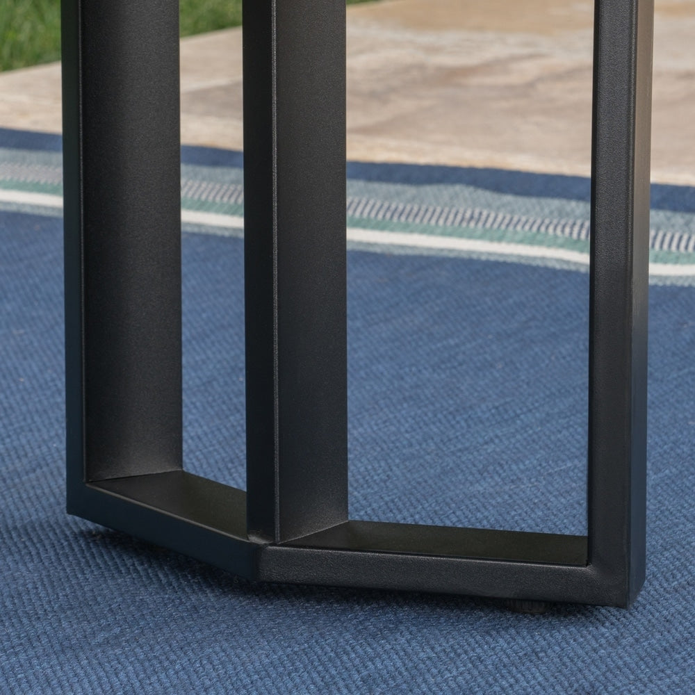 Verona Outdoor Light-Weight Concrete Dining Bench by Christopher Knight Home