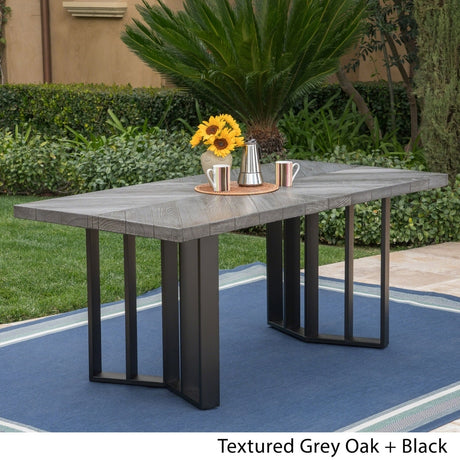 Verona Outdoor Rectangle Light-Weight Concrete Dining Table by Christopher Knight Home - 35.00 "W x 70.00 "L x 28.75 "H