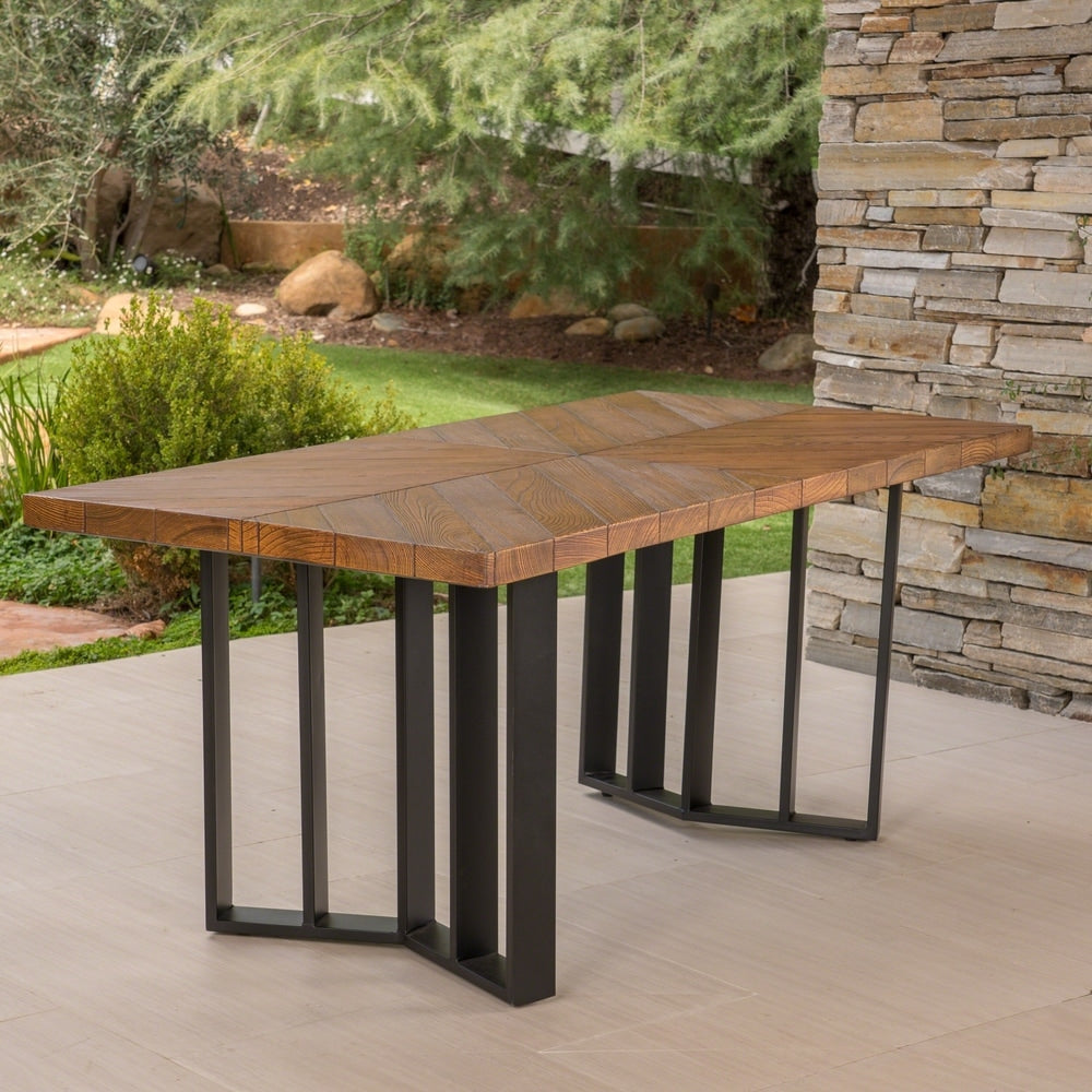 Verona Outdoor Rectangle Light-Weight Concrete Dining Table by Christopher Knight Home - 35.00 "W x 70.00 "L x 28.75 "H