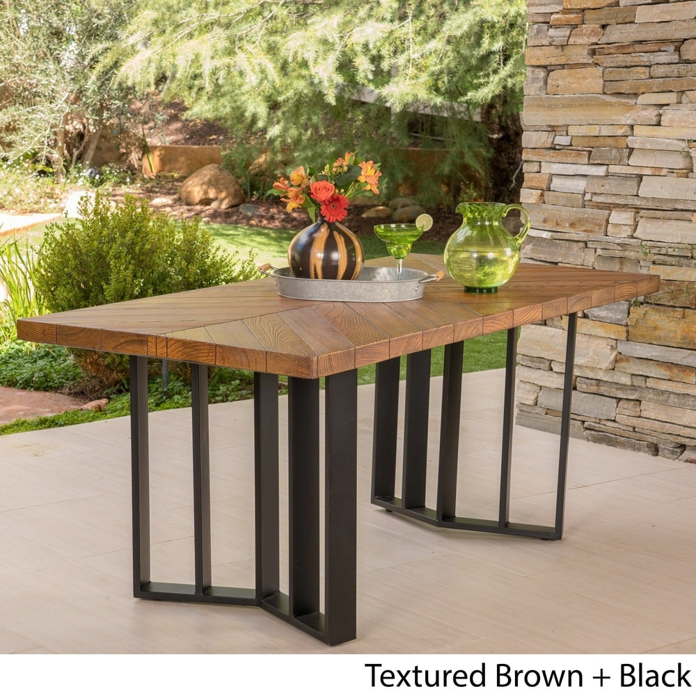 Verona Outdoor Rectangle Light-Weight Concrete Dining Table by Christopher Knight Home - 35.00 "W x 70.00 "L x 28.75 "H