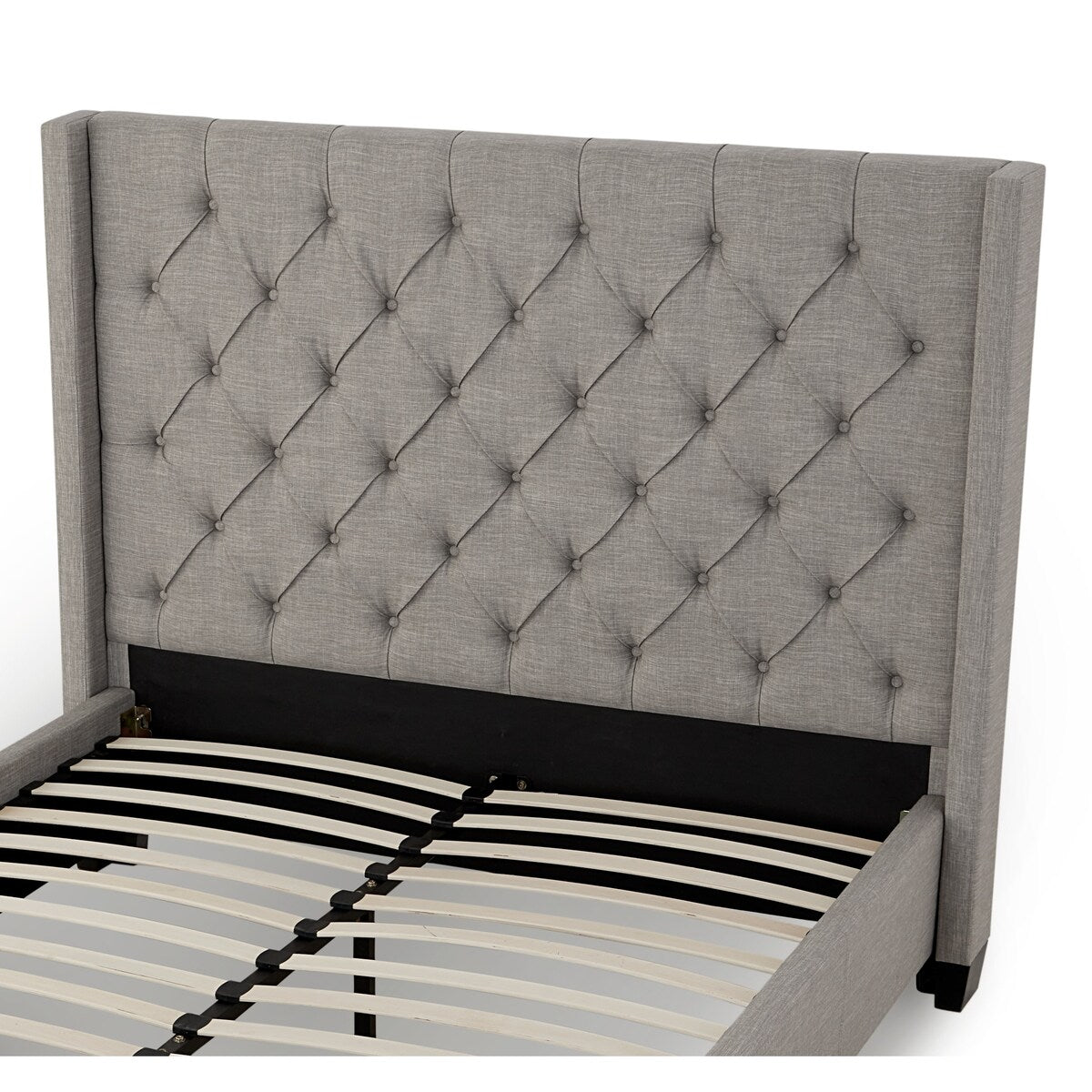 Verona Tufted Upholstered Headboard in Speckled Grey