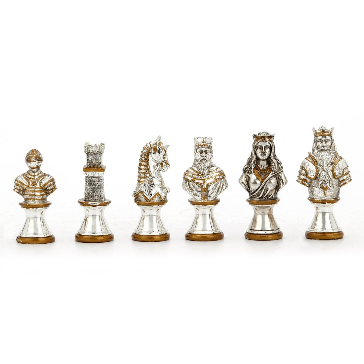 Veronese Design 2.95" H MEDIEVAL CHESSMEN SET Multicolor Zinc Alloy
