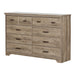 Versa Country Cottage 8-drawer Double Dresser