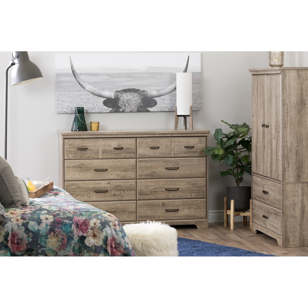 Versa Country Cottage 8-drawer Double Dresser