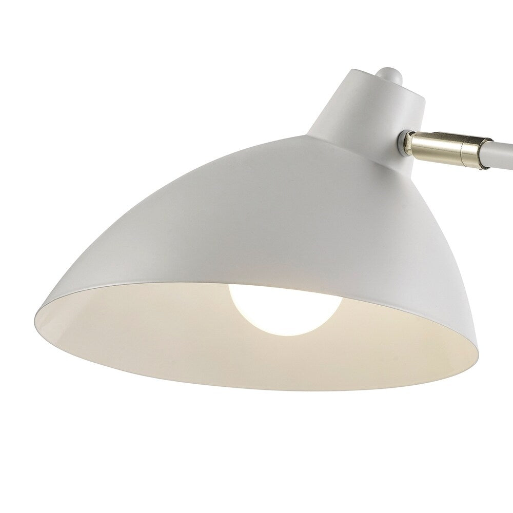 Versanora - Delicata Monopod Floor Lamps - White/Gold - N/A