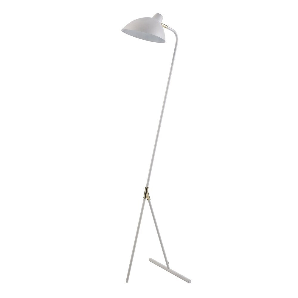 Versanora - Delicata Monopod Floor Lamps - White/Gold - N/A