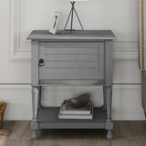 Versatile Nightstand with Cabinet USB Charging Design