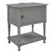 Versatile Nightstand with Two Built-in Shelves Cabinet and an Open Storage