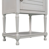Versatile Nightstand with Two Built-in Shelves Cabinet and an Open Storage