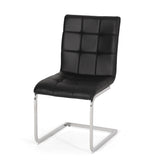 Vess Modern Faux Leather Waffle Stitch Dining Chairs (Set of 2) by Christopher Knight Home