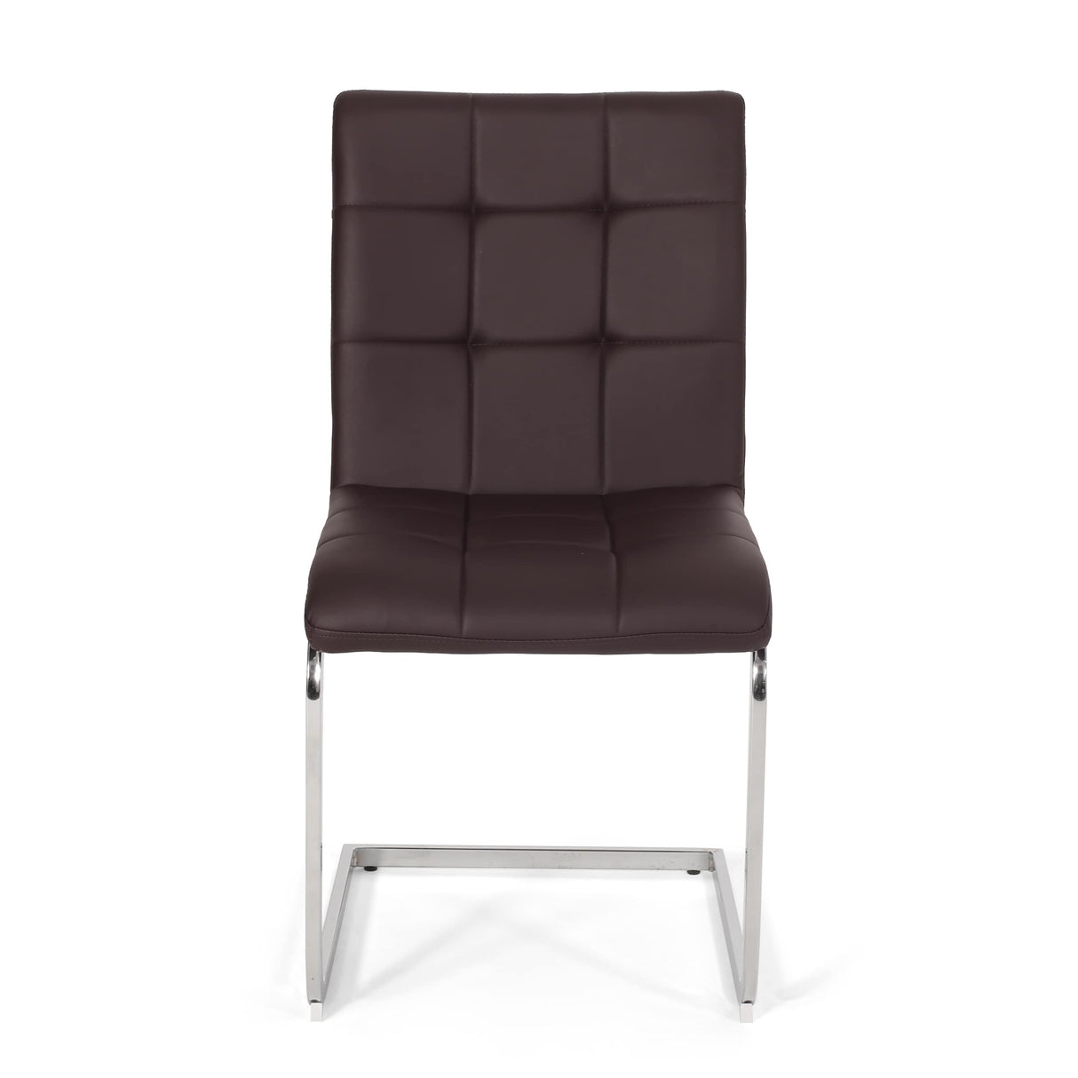 Vess Modern Faux Leather Waffle Stitch Dining Chairs (Set of 2) by Christopher Knight Home