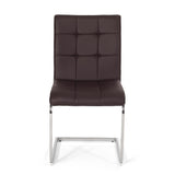 Vess Modern Faux Leather Waffle Stitch Dining Chairs (Set of 2) by Christopher Knight Home