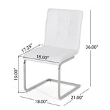 Vess Modern Faux Leather Waffle Stitch Dining Chairs (Set of 2) by Christopher Knight Home
