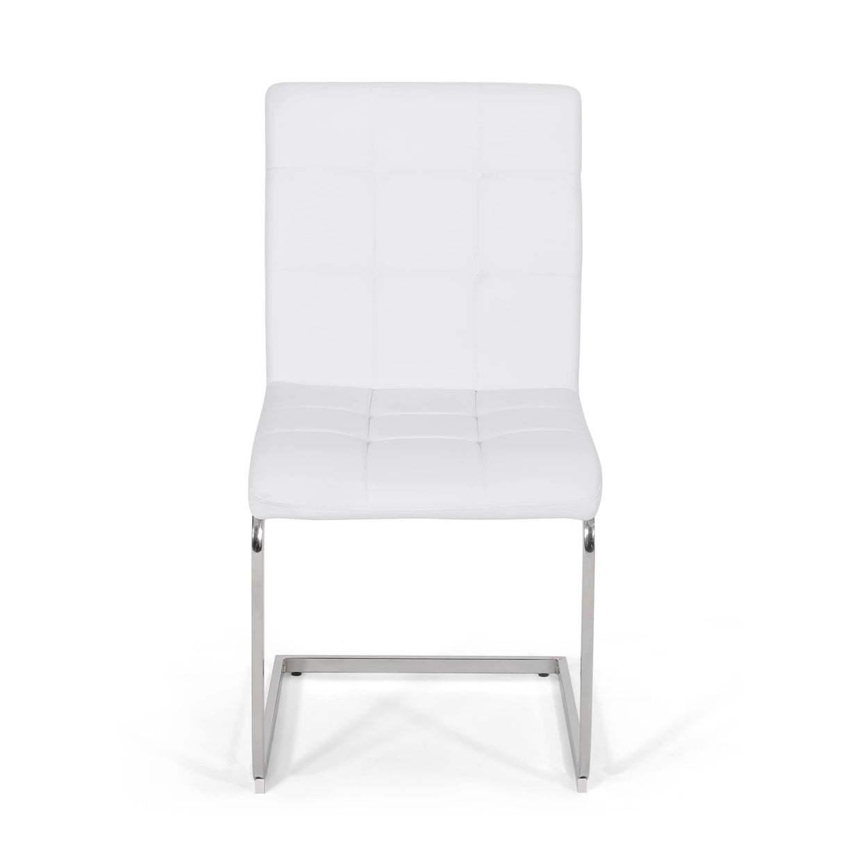 Vess Modern Faux Leather Waffle Stitch Dining Chairs (Set of 2) by Christopher Knight Home