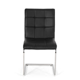 Vess Modern Faux Leather Waffle Stitch Dining Chairs (Set of 2) by Christopher Knight Home