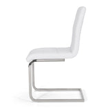 Vess Modern Faux Leather Waffle Stitch Dining Chairs (Set of 2) by Christopher Knight Home