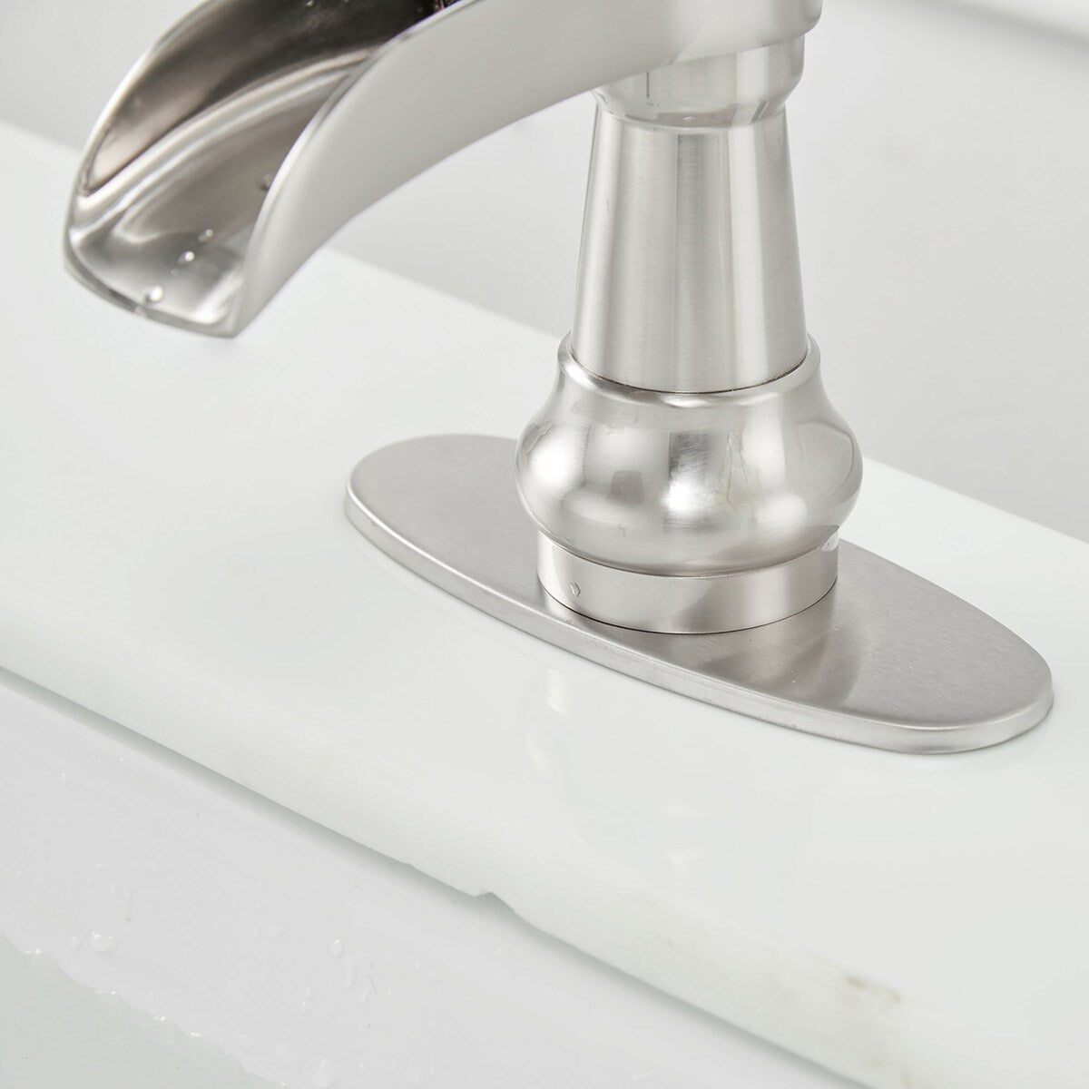 Vessel Sink Centerset Nickel Bathroom Faucet