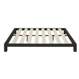 Vesta Black Metal Slatted Platform Bed