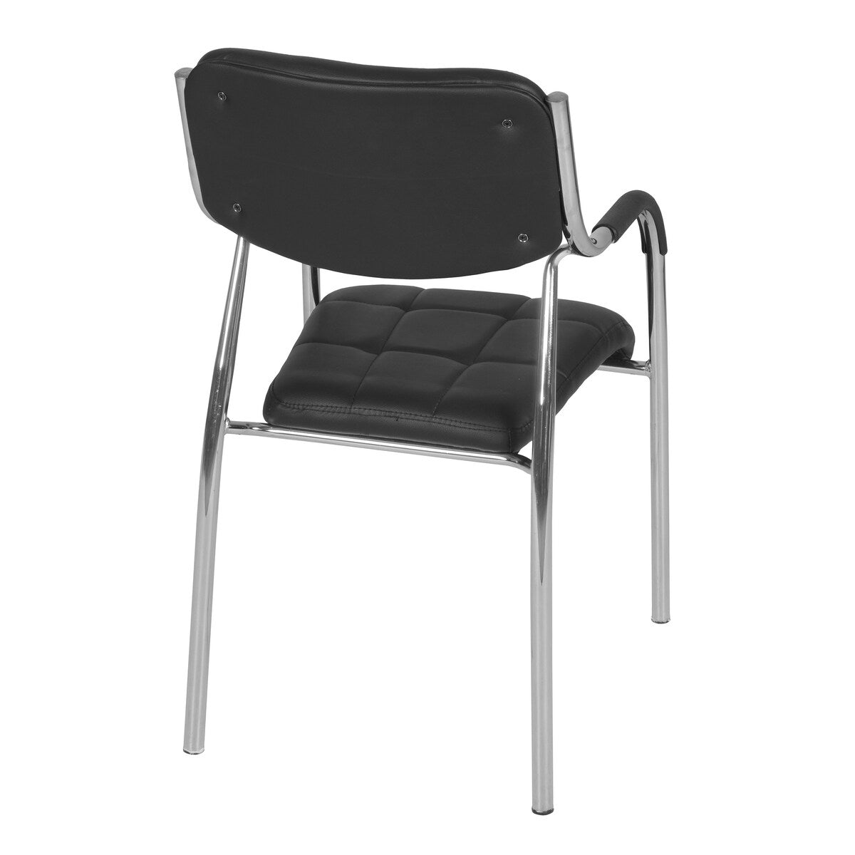 Via 30" Round Platter Base Table- Mocha Walnut/Grey & 4 Uptown Side Chairs- Black