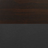 Via 30" Round Platter Base Table- Mocha Walnut/Grey & 4 Uptown Side Chairs- Black
