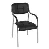 Via 30" Round Platter Base Table- Mocha Walnut/Grey & 4 Uptown Side Chairs- Black