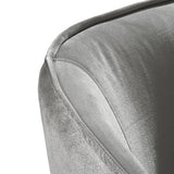 Vianne Velvet Curved Back Acrylic Leg Accent Chair by iNSPIRE Q Bold