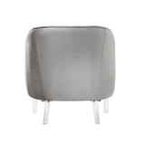 Vianne Velvet Curved Back Acrylic Leg Accent Chair by iNSPIRE Q Bold