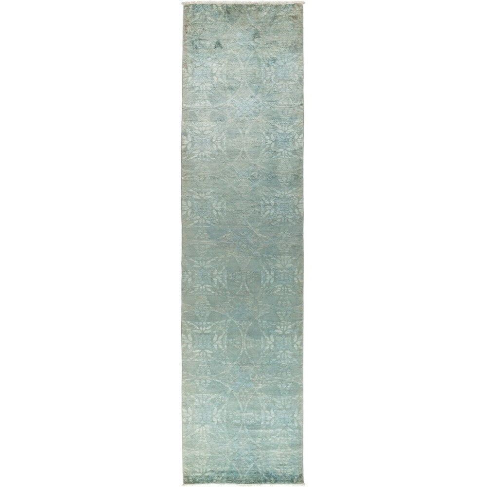 Vibrance Overdyed Blue Runner Rug - 3'2" x 14' Runner