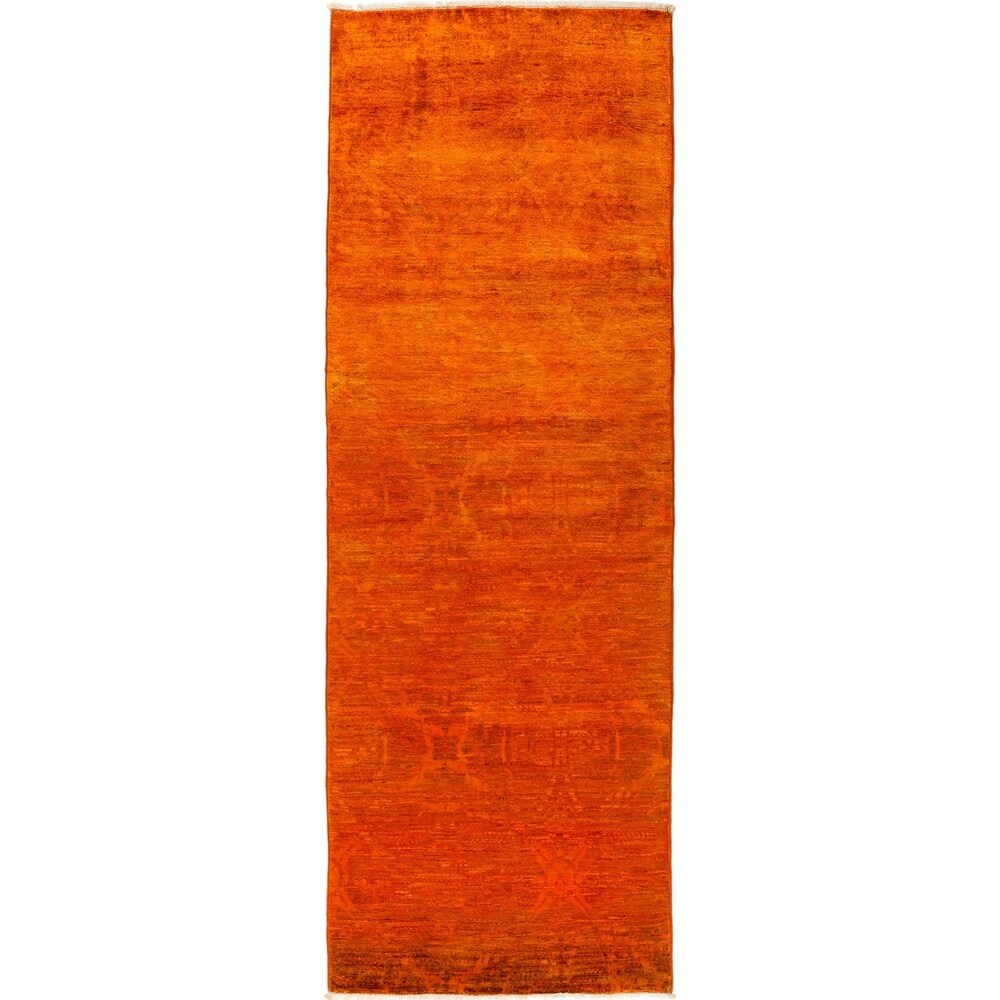 Vibrance Overdyed Orange Runner Rug - 3'1" x 8'4" Runner/Surplus
