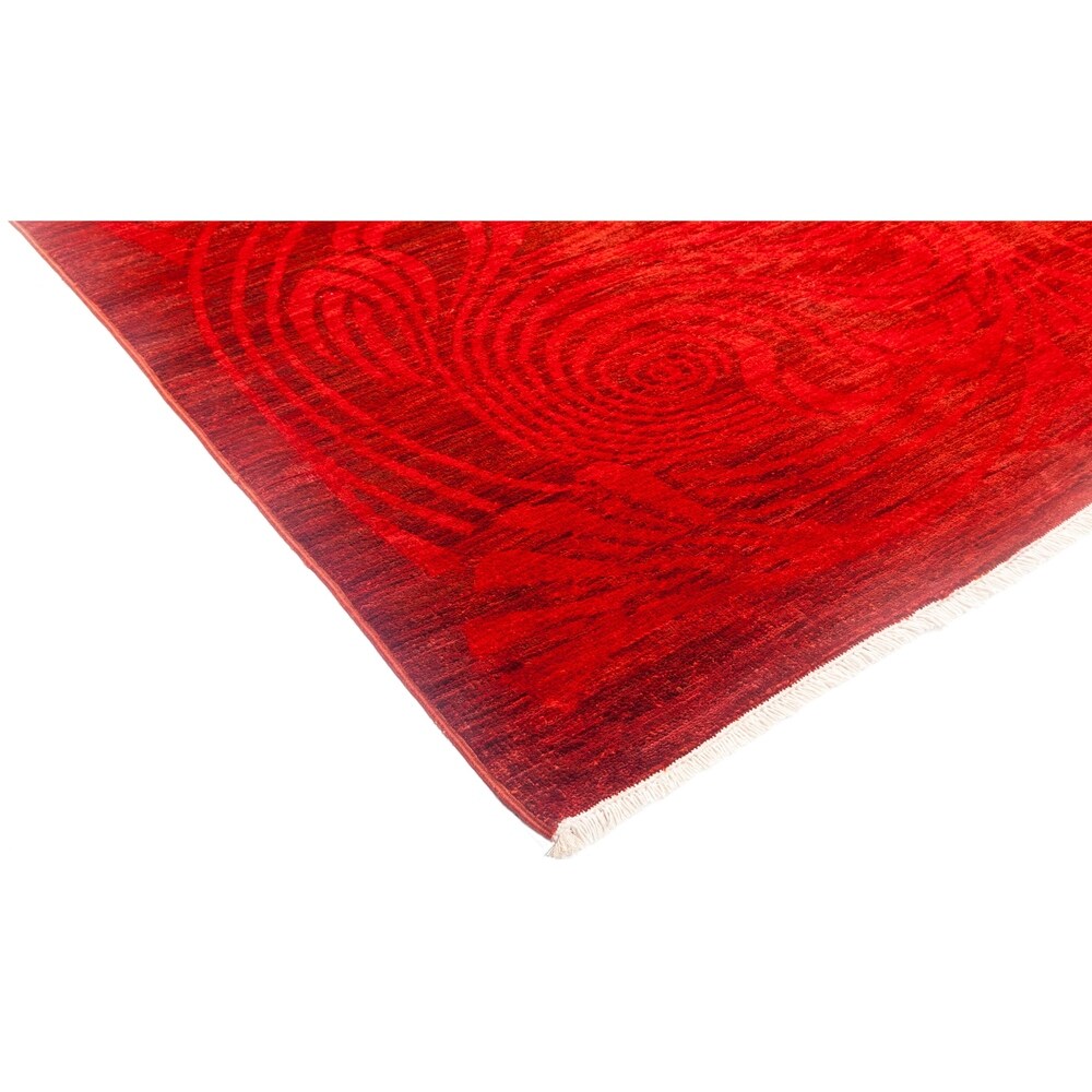 Vibrance Overdyed Red Area Rug - 6'1" x 8'6"/Surplus