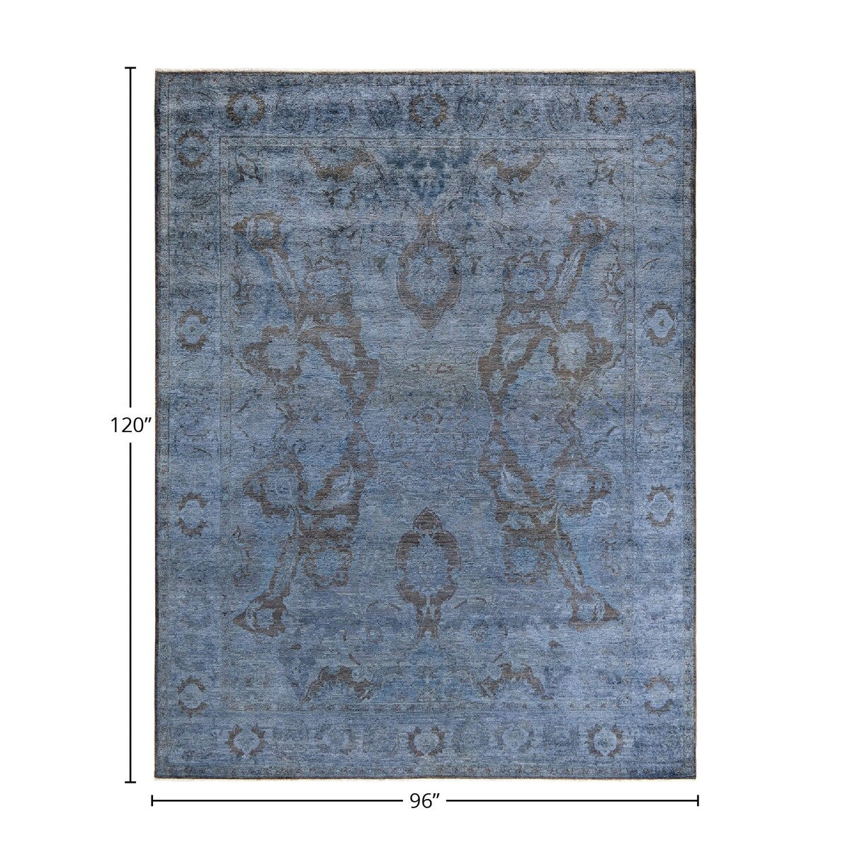 Vibrance, One-of-a-Kind Hand-Knotted Area Rug - Gray, 8' 0" x 10' 0" - 8' 0" x 10' 0"