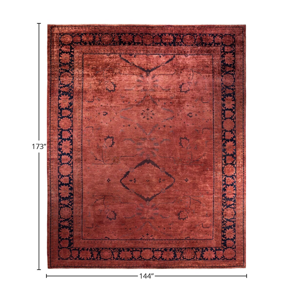 Vibrance, One-of-a-Kind Hand-Knotted Area Rug - Red, 12' 0" x 14' 5" - 12' 0" x 14' 5"