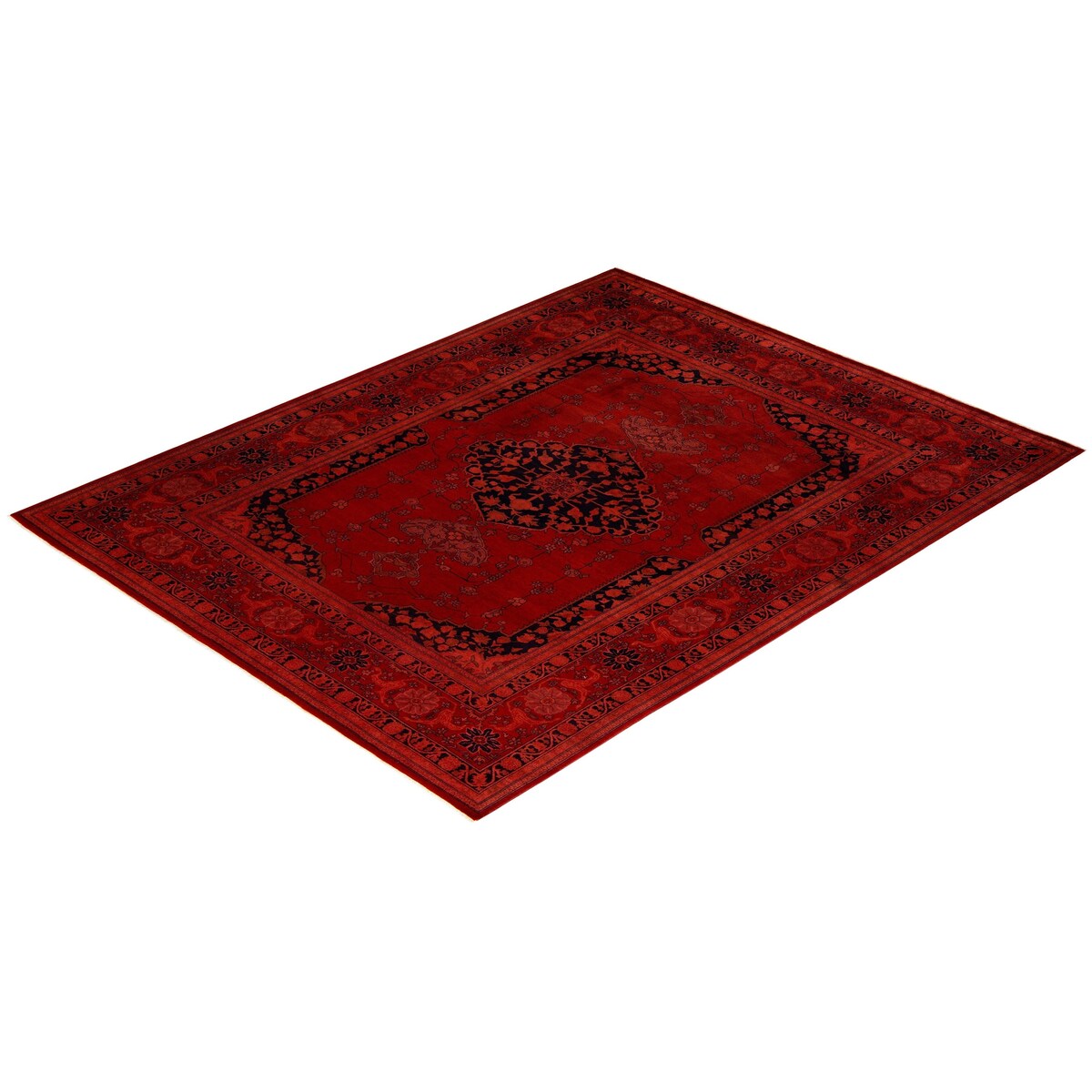 Vibrance, One-of-a-Kind Hand-Knotted Area Rug - Red, 8' 1" x 10' 5" - 8' 1" x 10' 5"